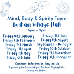 Bodham Mind, Body and Spirity Fayres 2025